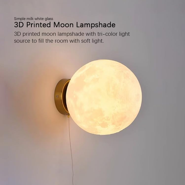 Aplique luna, luz de noche junto a la cama, aplique esférico, lámpara astronauta de dibujos animados, aplique con temperatura de color regulable, adecuado para:habitación infantil, estudio,Earth,15cm