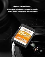 Ediloca EF2 UHS-I Speicherkarte 256GB 4er-Pack, Lesen 100MB/s, Schreiben 90MB/s, C10, U3, V30, Full-HD und 4K-Video, SD-Karte für professionelle Fotografen – Ansicht 4