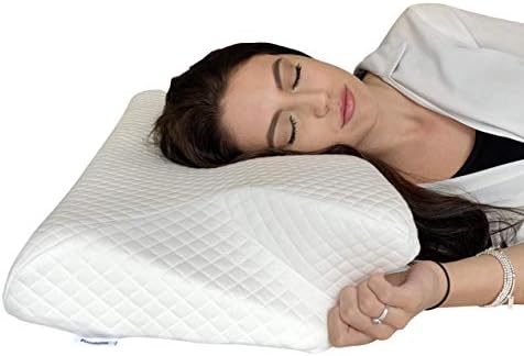 Kuddle Luxury Orthopaedic Contour Memory Foam Pillow. With FREE Extra Pillow Case & Travel Bag Best For Neck And Shoulder Pain Relief Orthopedic Back Front Side Sleeper Neck Support 65x36cm. GIFT IDEA