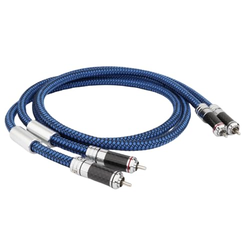 Câble 2RCA à 2RCA argent plaqué contre les pertes de son en ampli