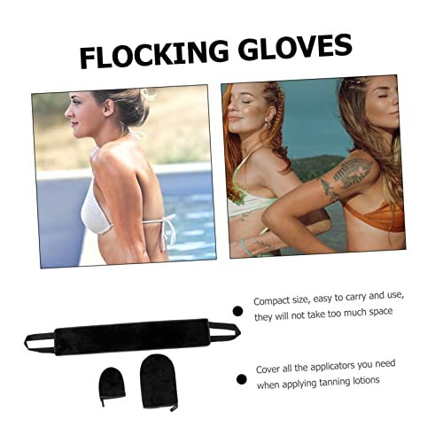 minkissy 6 Peças Luvas Oleadas Flocadas Luva De Banho Luvas Esfoliantes Para Bronzeamento Luva Autob