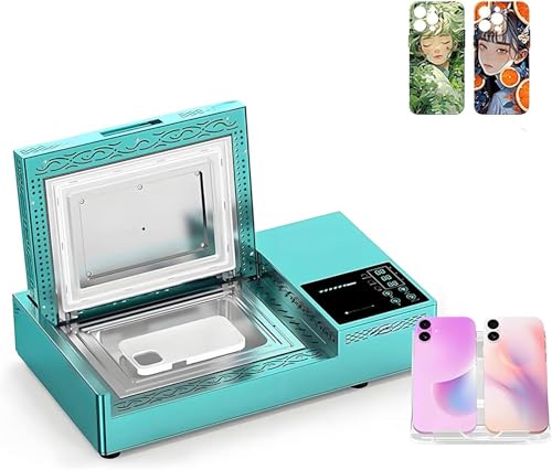 GEHPYYDS Prensa térmica 3D Profesional para Fundas de teléfono: Kit Completo con 2 moldes y 20 Fundas | Impresora de sublimación térmica rápida de 180 °C, Vibrante y de Alta resolución OnlyMachine