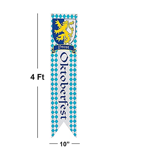 4E's Novelty 8 Piece Oktoberfest Decorations Set - 6 Hanging Paper Lantern & 2 Wall Banner For Oktoberfest Party Supplies, Decor by 4E's Novelty - Image 4