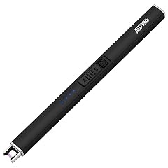 Electric Arc Windproof Lighter Flameless USB Rechargeable Lighter with Safety Lock for Candle BBQ Camping Black