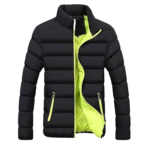 Men's Down Insulated Packable Puffer Jacket Lightweight Packable Puffer Jackets Down Alternative Puffy Coat, Black 5, 6X-Large