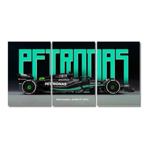 Image of Good Hope Petronas Formula 1 car Split poster, car wall art, man cave decor, Porsche 911 poster, luxury sports, gift for F1 Racing lovers, automotive art, Poster wall decor,