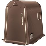 【バイクシェルターEX】PYKES PEAK (パイクスピーク) サイクルハウス 2サイズ 3カラー 1台用〜3台用 自転車置き場 バイクガレージ 耐水圧2000mm UPF50 工具不要 (奥行200㎝ 幅125㎝ 高さ180㎝ サイズ 1-2台収納)