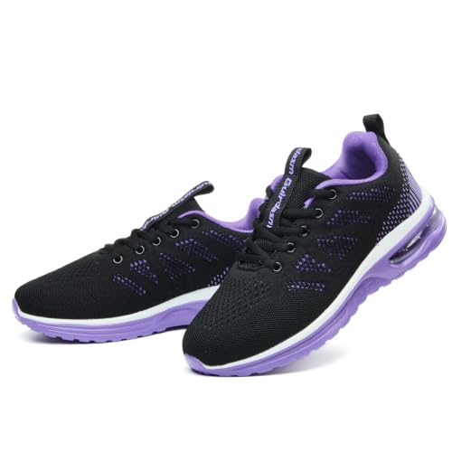 Suiyfit Walking Shoes Women Running Tennis Sneakers Lightweight-purple38