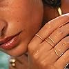 CONRAN KREMIX Waterproof Gold Stackable Rings for Women Non Tarnish,Dainty 14K Gold Plated Thin Thumb Ring Set Trendy Minimalist Rings for Women Size7 #2