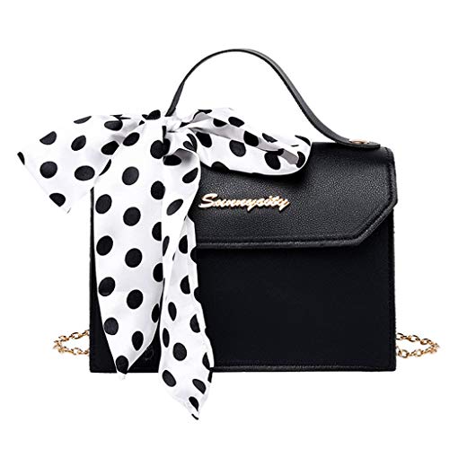 LOIJMK Kuriertasche Schnalle kleine Handtasche Bedeckung Modetasche Lady Schultern Brief Handtasche Damen Taschen Umhängen Klein (Black, One Size)