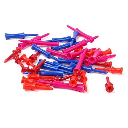 IMIKEYA 40Pcs Reduzir O Atrito de Rotação Lateral Passo Tees De Golfe de Plástico Tees De Golfe Bola