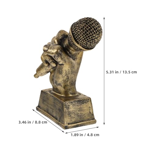 Toddmomy Troféu De Microfone Gravado Prêmio De Queda De Microfone Troféu De Música Troféu De Prêmio