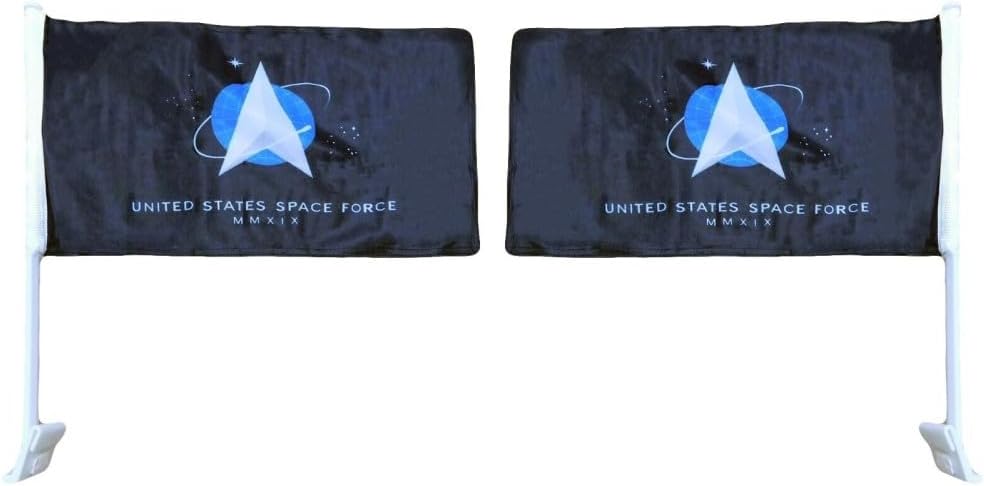 12 Pack United States Space Force 12x18 2-Sided Rough Tex Knit Nylon Car Flag