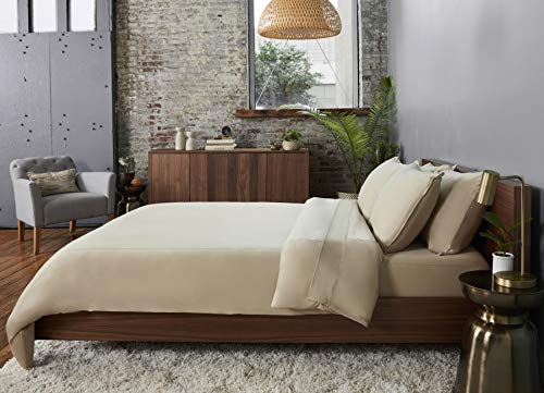 Sheex - Original Performance Sheet Set With 2 Pillowcases, Ultra-Soft Fabric Cooling And Breathes Better Than Traditional Cotton - Khaki, Queen #TOP1