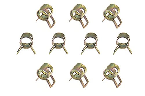 RESALET 8mm 5 16inch Spring Band Type Action Fuel Silicone Vacuum Hose Water Pipe Clamp Low Pressure Air Clip Clamp 10pcs