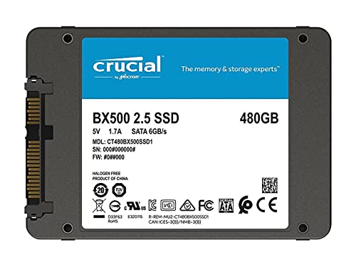 Ssd Crucial Bx500 2.5 480gb Sata Iii 500 Mb/s Novo com Nota