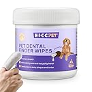 HICC Pet Teeth Cleaning Wipes for Dogs & Cats, Vet-Recommended Remove Bad Breath & Plaque & Tartar Buildup, Dog Tooth Brushing Kit, Dog Breath Freshener, Dogs Toothbrush & Toothpaste Alternatives