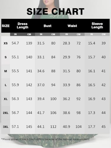 Image of Plus Size Maxi Dress for Women V Neck 3 /4 Sleeve Wrap Dress