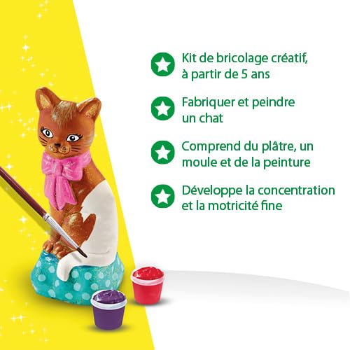 Moulage et peinture Chat Loisirs créatifs SES CREATIVE Pour réaliser des chats avec 6 couleurs de peinture. - vue 3