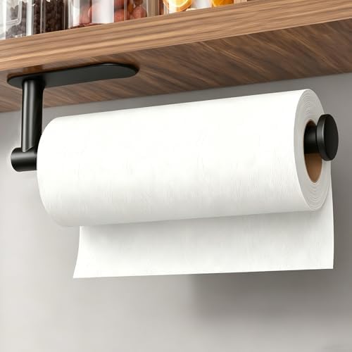 DEKAVA Paper Towel Holder Under Cabinet Wall Mount for Kitchen Paper Towel