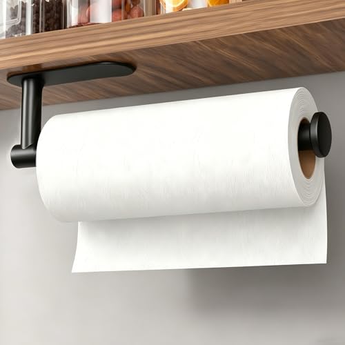 DEKAVA Paper Towel Holder Under Cabinet Wall Mount for Kitch...