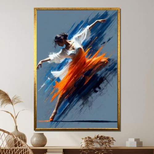 Tableau de ballerine sans cadre peinture abstraite salon 50x70