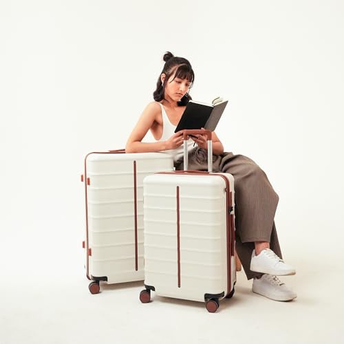 Image of Assembly Lightweight Medium Check-in Trolley Bag (62 cms) | Hard-sided suitcase with Keyless TSA Lock and Silent Spinner Wheels-Sand White-Odyssey
