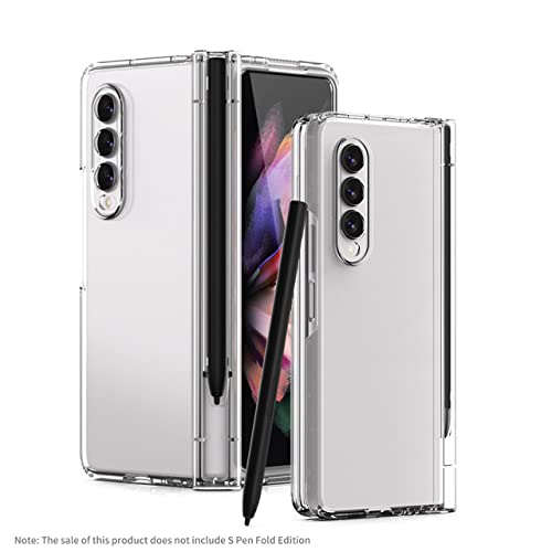 Coque Galaxy Z Fold 4 transparente anti-rayure protège écran en verre et rangement S Pen