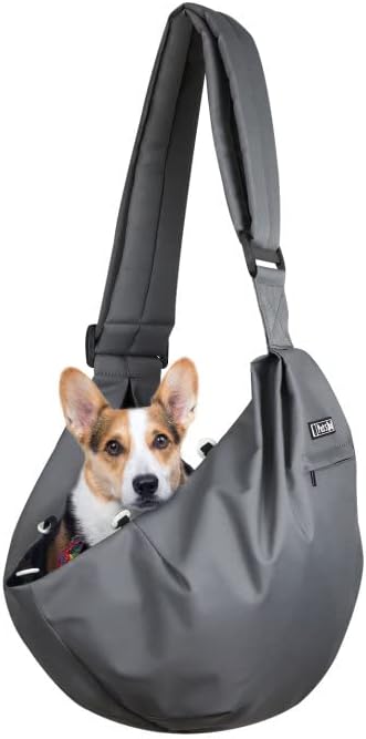 Petskd Pet Sling Carrier, Fit 3~10 lbs Puppy Small Dogs Cats Carrier Bag for Outdoor Activity, Hands-Free Breathable Nylon Pet Sling Bag…