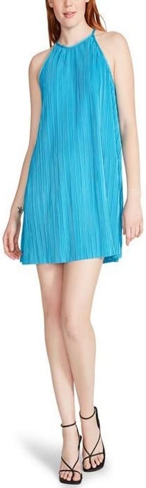steve madden blue dress Steve Madden Apparel Women's Ada Dress, Blue Danube, X-Small at Amazon  Women's Clothing store
