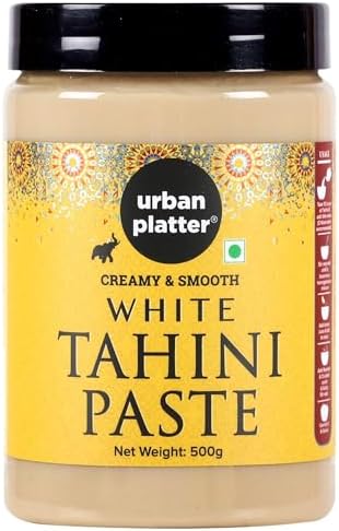 Urban Platter Tahini Paste, 500g (Smooth & Creamy White Sesame Paste, No Additives, Ideal for Hummus, Shawarma Sauce, Baba Ghanoush & Salad Dressings)