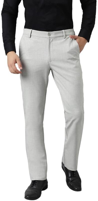 SUBTRACTMen's Slim Fit Stretchable Pant | Lycra Trousers for Office and Party