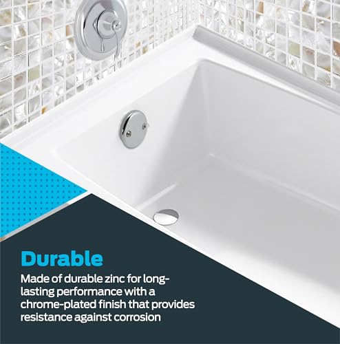 EZ-FLO 2-Hole Bathtub Overflow Face Plate with Screws, Chrome Finish, 35245 by EZ-FLO - Image 4