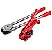 VOTOER Poly Strapping Tensioner Cutter and Sealer Manual Banding Tool Strapping Packing Kit Set, Tensioner for Width 1/2" -3/4" Polyproplyn and Polyester Plasticstrap Cord, Sealer for 3/4" Strap