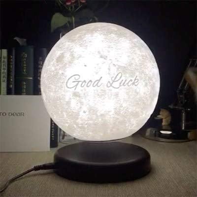 7.1“/18cm LEVILUNA Magnetic Levitating Moon Lamp, Unibody Seamless 3D Printing, Auto Rotating, PLA Material, Floating Spinning LED Decorative Table Lamp
