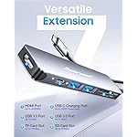 Hiearcool USB C Hub for MacBook – 7-in-1 USBC Adapter with 4K HDMI, 100W PD, USB 3.0 5Gbps Ports, SD/TF Card Reader – USB-C Dongle for Office, Meetings, Travel & Home Setup-Space Grey - Image 2