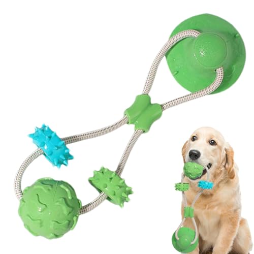 Mdikawe ペット用吸引牽引おもちゃ、犬の噛みつきおもちゃ - 犬インタラクティブ吸盤タグボートロープ,シリコン子犬の歯が生えるおもちゃ、庭、公園、川辺、家用のインタラクティブな犬用アクセサリー