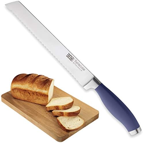Taylors Eye Witness Syracuse Kitchen Knife 3pce Set - Paring 8cm/3.5, Chefs 15cm/6 & Cooks All Purpose 13cm/5 Cutting Edge. Ultra Fine, Razor Sharp Blade. Soft Textured Grip Aqua Blue Handle