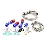 Material: Aluminium Instrument Auto Turbo t3 t4 t3 / t4 t70 t66 to4e Turbo ölzulaufleitung ölrücklaufleitung ölablassleitung kit blau und Turbo ölzulaufschlauch