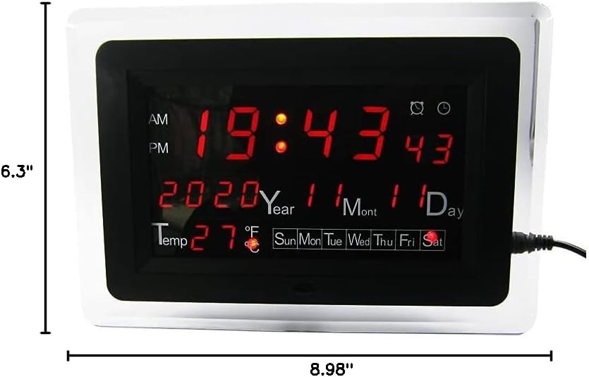 DIY Digital Clock Kit Electronic Calendar Clock Welding Practice kit High Precision Clock Kit with Custom Alarm Freely Switch Between Celsius and Fahrenheit