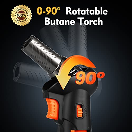 Ravs Butane Torch, Refillable Kitchen Torch Lighter Blow Torch With Safety Lock Rotating Angles Adjustable Flame, Culinary Torch For Creme Brulee, Desserts And Baking, Ravs (Butane Gas Not Included) #TOP1