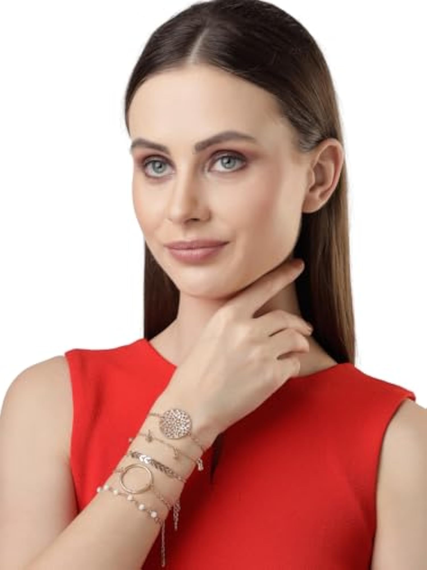 Geometric Adjustable Combo Bangle Bracelet Set