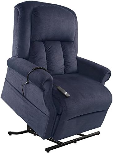 Mega Motion Easy Comfort Superior 3 Position Heavy Duty Big Lift Chair 500 lb Capacity Chaise Lounge Recliner - Ocean Bl