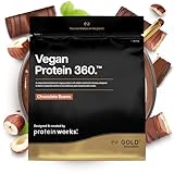 Protein Works | Vegan Protein 360 - Gold Innovation, Chocolate Bueno, 16 Servings, 100% Plant Based & Natural, Premium Multi-Protein Blend, Low Fat Shake, Low Calorie Shake, 500g