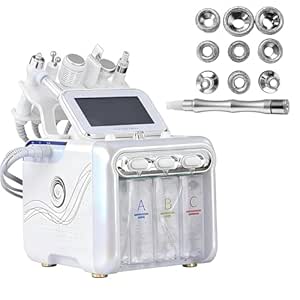 Hydrogen Oxygen Facial Machine 7-in-1 Diamond Microdermabrasion and Hydrodermabrasion Device for Home & Salon