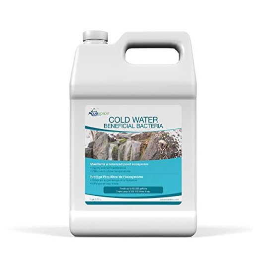 Aquascape Cold Water Beneficial Bacteria for Ponds, 1 Gal / 3.78 L – Maintains Clean and Clear Water in Cooler Temperatures – Safe for Koi, Fish, and Plants, 96021