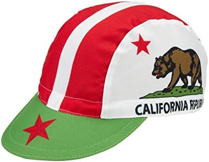 Men's California Flag Cycling Cap Multicolored