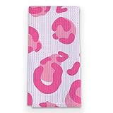 Safito Hot Pink Spots Decorative Absorbent Waffle Dish Towels for Kitchen Bathroom, Animal Leopard P