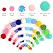 900 PCS Pom Poms, Multicolor Bulk Pom Poms Arts and Crafts, Soft and Fluffy Craft Pom Poms, Assorted Sizes Pompoms, for Arts and Craft Making Decorations