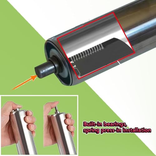 Wytrzymałe rolki przenośnikowe ze stali nierdzewnej, 5 sztuk, 600 mm, do obróbki drewna, kompatybilne z średnicą 2,5 cm, 3,8 cm, 5 szt., niezawodne, przemysłowe części zamienne